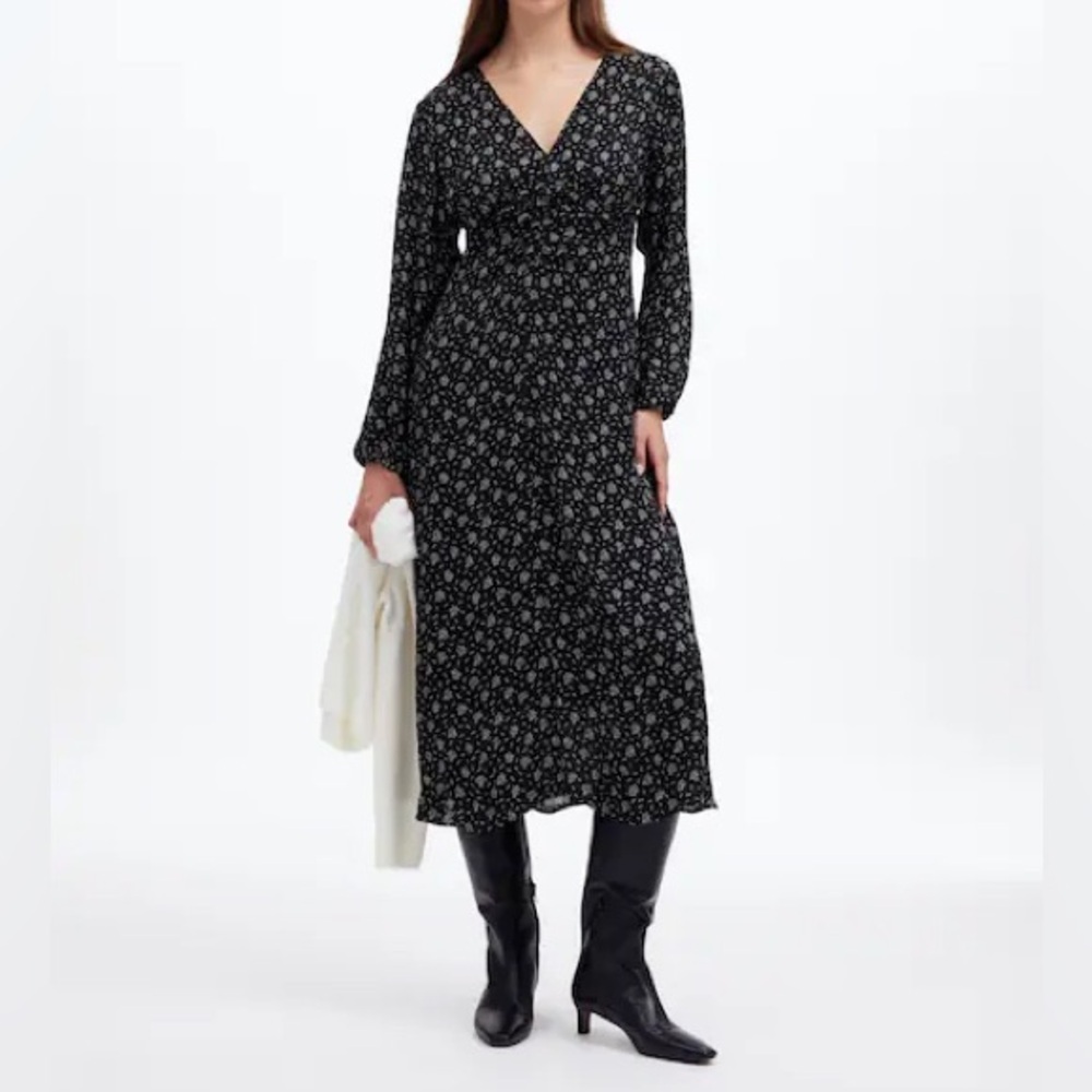 NWOT | Madewell Ruched Midi Dress | Sz 8